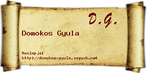 Domokos Gyula névjegykártya